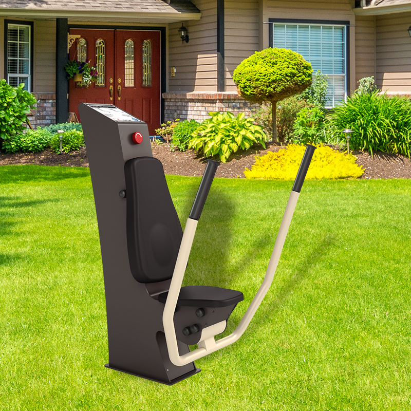 Outdoor chest pushing training device